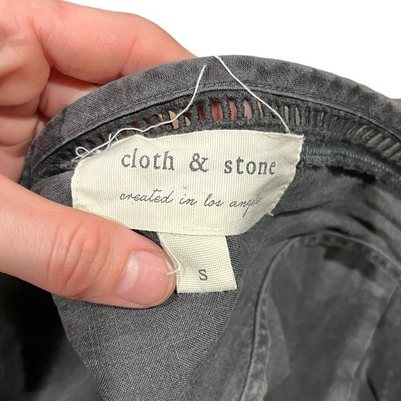 Anthropologies Cloth And Stone Gray Size Small Jumpsuit Romper Pants Wrap top - Picture 7 of 9